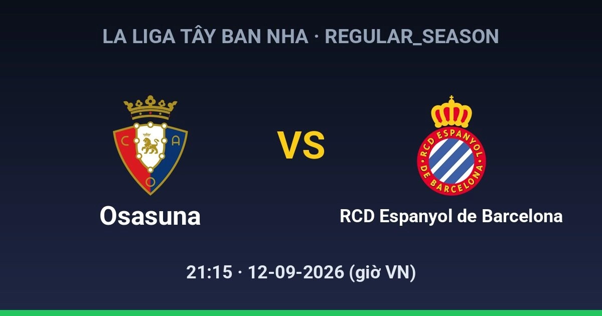 Soi kèo, dự đoán Osasuna vs RCD Espanyol de Barcelona 12-09-2026